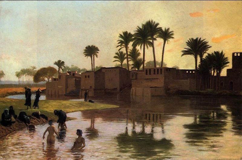 Jean-Leon Gerome Bathers by the Edge of a River